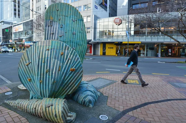 Lambton quay i wellington - Nya Zeeland — Stockfoto