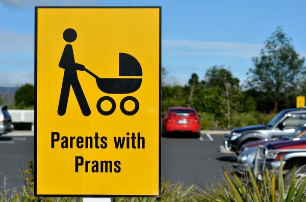 Parents with prams sign symbol — Stock Photo, Image