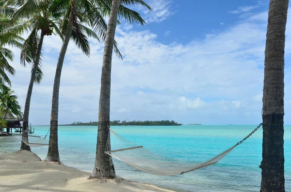 Hängematte auf tropischer Insel — Stockfoto