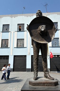 Mariachi Javier Solis Garibaldi Meydanı anıt