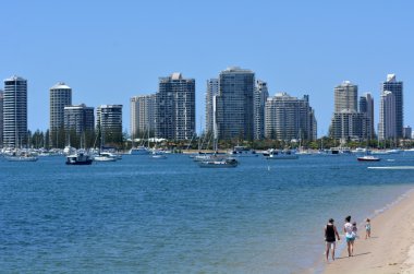 Surfers Paradise manzarası - Gold Coast Queensland Avustralya