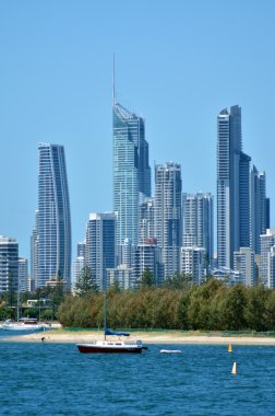 Surfers Paradise manzarası - Gold Coast Queensland Avustralya