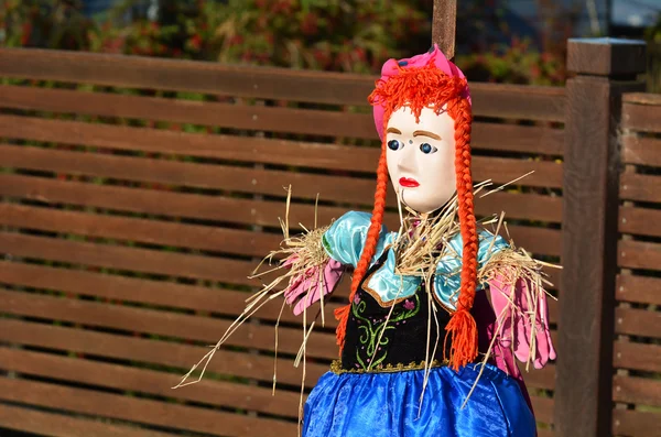 Woman scarecrow model — Stock Photo, Image