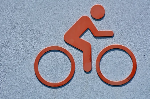 Icona di una persona cavalca una bicicletta — Foto Stock