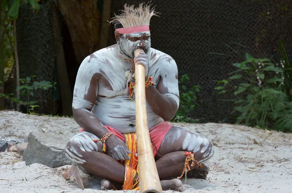 Retrato de un hombre aborigen de Yugambeh — Foto de Stock