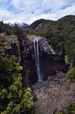 Mangawhero falls in Tongariro National Park clipart
