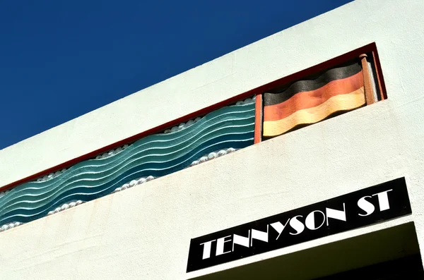 Art deco Architettura in via Tennyson a Napier — Foto Stock