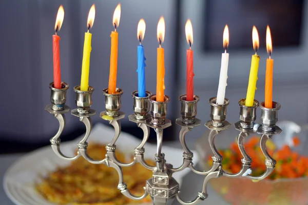 Menorah Hanukkah —  Fotos de Stock