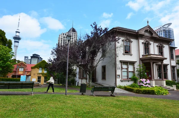 Viktorianska handelshus i Auckland Nzl — Stockfoto