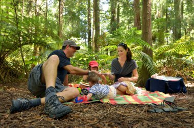 Rotorua içinde piknik açık havada aile