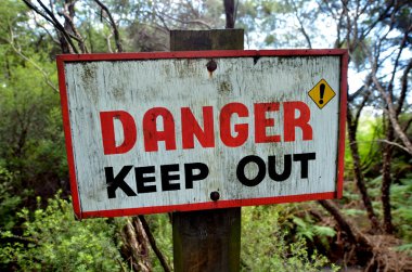 Danger keep out sign clipart