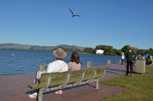 Rotorua waterfront Selandia Baru — Stok Foto