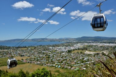 Manzarası teleferik teleferik Rotorua - Yeni Zelanda