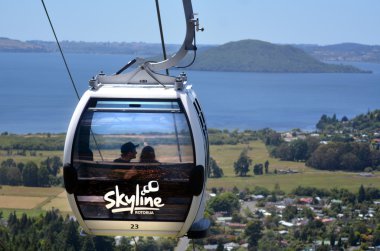 Manzarası teleferik teleferik Rotorua, Yeni Zelanda