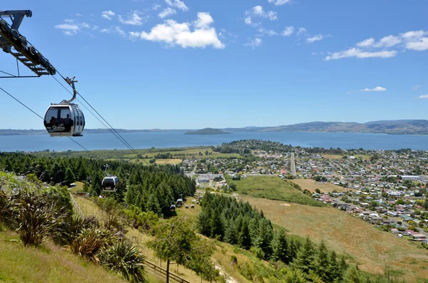 Канатная дорога Skyline Gondola в Роторуа - Новая Зеландия — стоковое фото