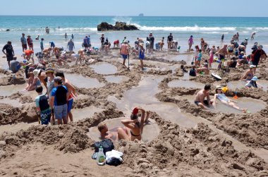 Sıcak su Bech - Yeni Zelanda