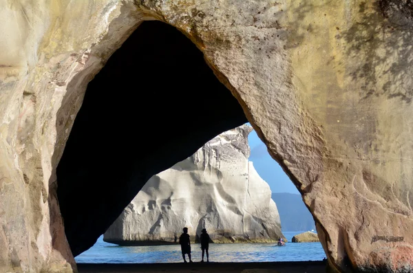 Silhueta de um casal em Te Whanganui — Fotografia de Stock