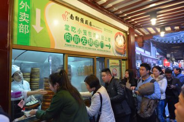 Shanghai - Çin Dim sum köfte yemek 