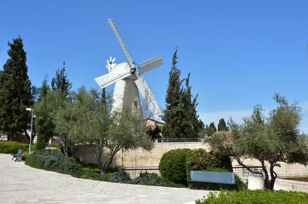 Moinho de vento Montefiore em Jerusalém — Fotografia de Stock