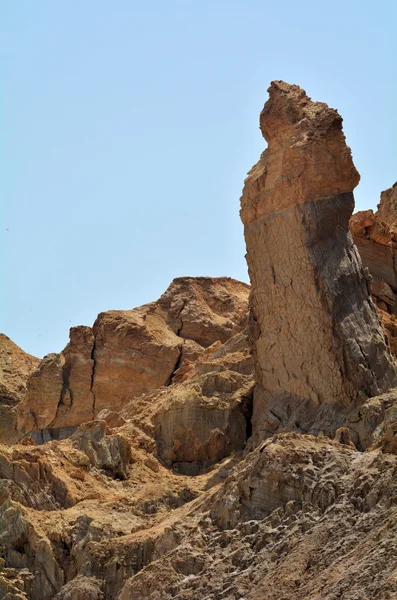 Pilar de la esposa de Lot cerca del Mar Muerto, Israel — Foto de Stock