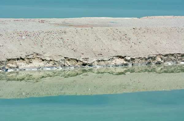 Formación de sal mineral en el Mar Muerto, Israel . — Foto de Stock