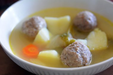 Matzah topları Yahudi çorbası 