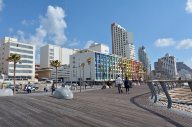 Tel Aviv promenade in Tel Aviv Israel