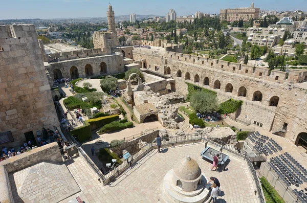 Башня Давида Иерусалимской цитадели - Израиль — стоковое фото