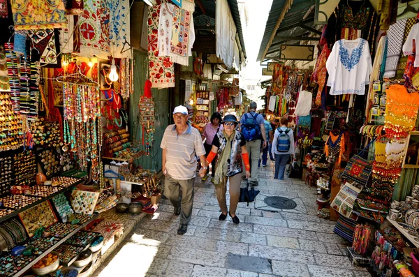 Le marché arabe de la vieille ville Jérusalem, Israël — Photo