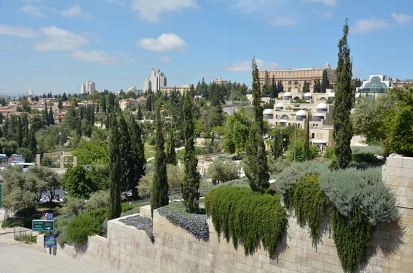 Пейзаж Города Фоне Иерусалима Израиль — стоковое фото