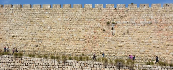 Muros Jerusalém Cercam Cidade Velha Jerusalém — Fotografia de Stock