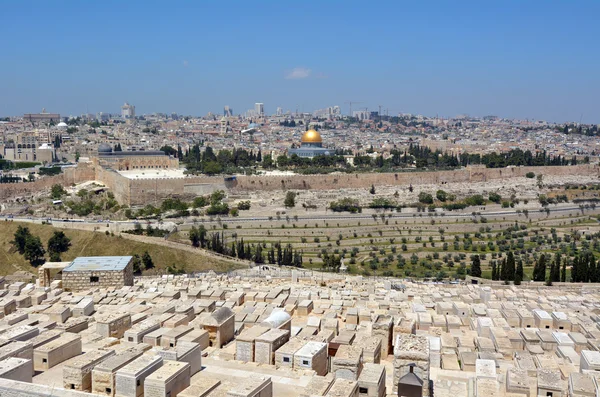 Monte das Oliveiras Cemitério Judaico em Jerusalém - Israel — Fotografia de Stock