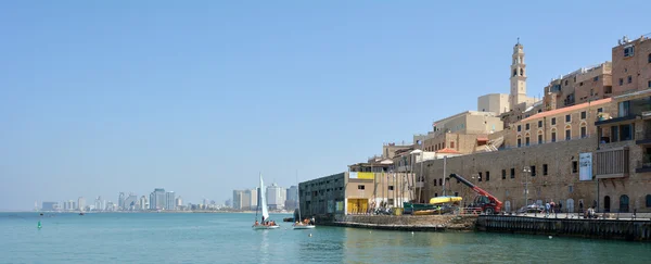 Vista Panorâmica Paisagem Antigo Porto Cidade Jaffa Tel Aviv Jaffa — Fotografia de Stock