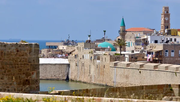 Paysage urbain des murs d'Acre Akko — Photo