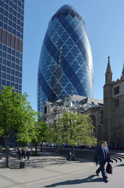 30 St Mary Axe tower building in City of london, UK — Stock fotografie