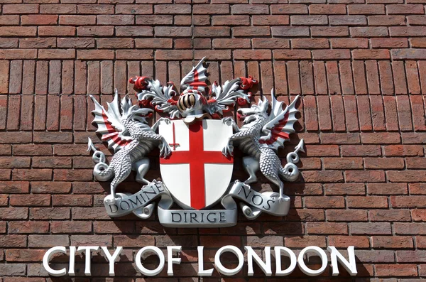 City of London Sign on brick wal — Zdjęcie stockowe