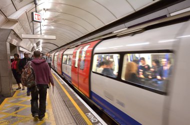 Passengers on London Underground platform