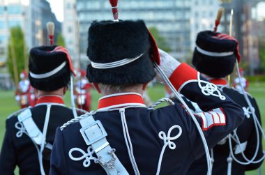 Light Cavalry HAC salute during a parade in London