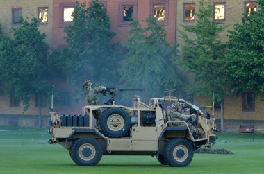 British Army force during military show