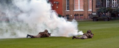 British Army force during military show