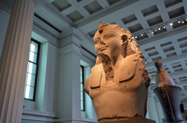 Colossal bust of Ramesses II in the British Museum London UK