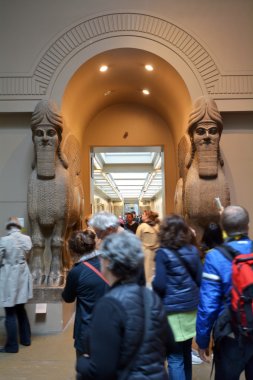 Visitors in the British Museum in London UK clipart