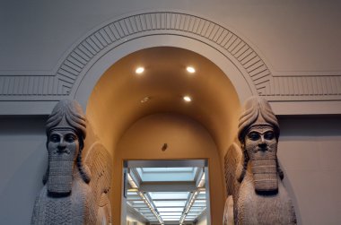 Human Headed Winged Lions and reliefs from Nimrud with the Balaw