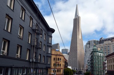 Transamerica Pyramid in San Francisco financial district clipart