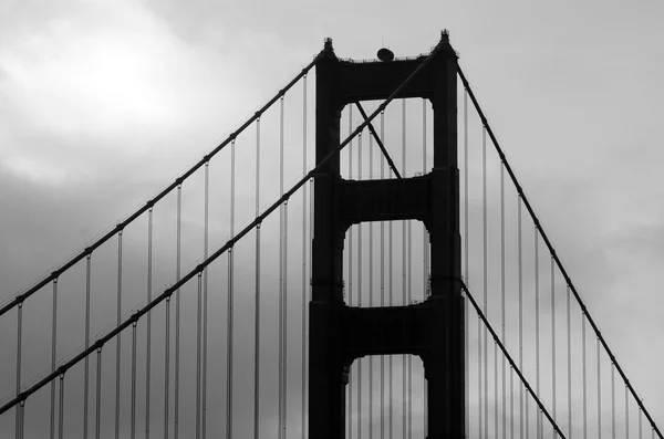 Silhouette of the Golden Gate Bridge in San Fransisco, CA — Stock Fotó