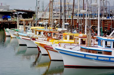 Fishing boats in Fisherman Wharf San Francisco 