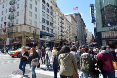 Traffic in Financial District of San Francisco CA