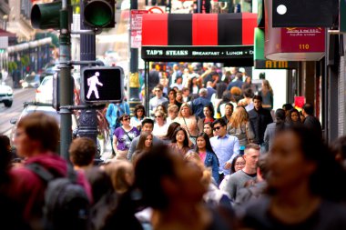 Traffic in Financial District of San Francisco CA