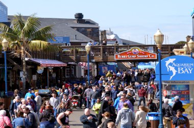 Visitors in Pier 39 Fishermans Wharf San Francisco - CA