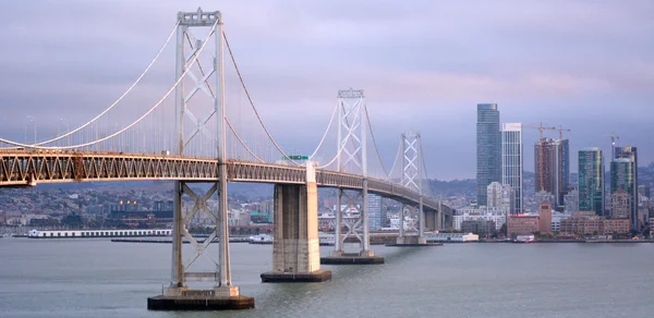 Aerial view of Oakland Bay Bridge San Francisco as seen from Tre — Stok fotoğraf